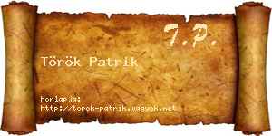 Török Patrik névjegykártya